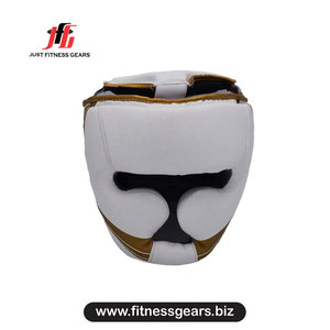 Just Fitness Gears White PU Boxing <b>Head</b> Guard Breathable for Adults Martial Arts <b>Training</b> - Product Image 1