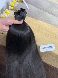 Extensiones de Cabello Virgen al Por Mayor, 100% Cabello Vietnamita, Calidad Premium, Color Marrón, Precio de Fábrica, Ondulado Natural, Micro-Link, 200 Gramos - Product Image 1