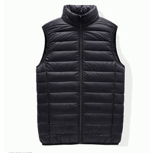 Factory Supply Quilted Sleeveless Puffer Vest High Quality Polyester Fabric Black Color Cotton Filled <b>Padded</b> Puffer Men's Jacket - Product Image 1