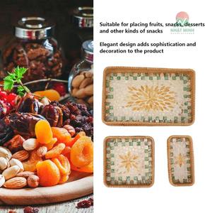 Bandeja grande de ratán: una cesta tejida a mano para decoración del hogar (comedor, mesa de centro), ideal para exhibir frutas y aperitivos. - Product Image 6