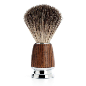 Wholesale Shaving Brush Men's Synthetic Hair Wooden Handle Beard Brush Shave <b>Silver</b> and Resin Handle Chrome Base Premium Brush - Product Image 1