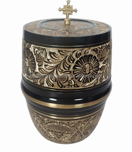 Urne funéraire métallique solide de conception de choix de qualité supérieure pour les cendres humaines Nouvelle arrivée Urne funéraire souvenir pour les services funéraires - Product Image 1