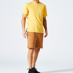 เสื้อยืดคอกลมแขนสั้นสีเหลืองสำหรับผู้ชาย ลายพิมพ์ สไตล์สตรีทแวร์ ผ้าถักโพลีเอสเตอร์/คอตตอน - Product Image 2