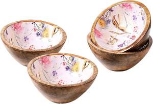 Bol en bois au design moderne, écologique et durable, pour salade de fruits et en-cas, vaisselle unique pour la décoration de la maison - Product Image 4