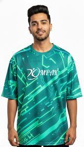 T-shirt oversize pour homme, streetwear urbain, sublimation, décontracté, tendance quotidienne - Product Image 3