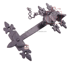 Loquet de porte à anneau en fer noir vintage antique ensemble de loquet de porte anglais traditionnel Design moderne pour l'application de construction - Product Image 2