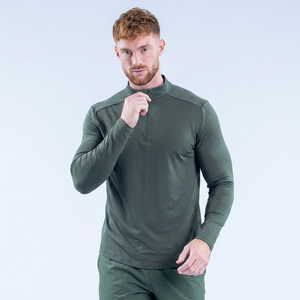 T-shirts de course pour hommes avec logo personnalisé, impression OEM, bordure contrastée, séchage rapide, ourlet légèrement incurvé, pour l'entraînement - Product Image 1