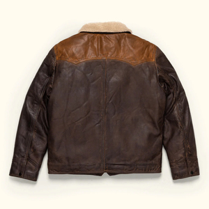 Stylish Men’s <b>Cowboy</b> Leather Jacket – Classic Vintage Western Biker Leather Jacket - Product Image 4