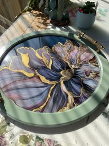 Bandeja de Madera con Diseño Impreso, Material Sostenible, Bandeja de Madera Natural con Diseño Impreso para Artículos del Hogar Ecológicos, Plato para Servir al por Mayor - Product Image 4