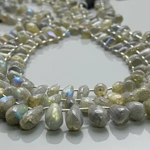 Perles de Labradorite Naturelle Lisse de 9-12mm, Grade B, pour la Fabrication de Bijoux, Vente en Gros - Product Image 4