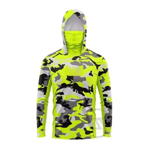 Sudadera con Capucha de Pesca con Logotipo Personalizado, Sudadera de Pesca de Secado Rápido, Camisas de Pesca de Manga Larga para Hombre, Protección UV UPF 35, Spandex/Poliéster - Product Image 4