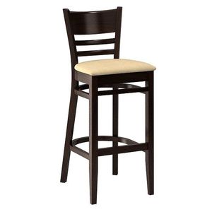 Tabouret de bar en teck américain, fabriqué en Indonésie, meubles en bois massif - Product Image 1