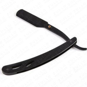 Premium <b>Straight</b> Edge Barber <b>Razor</b> Stainless Steel Foldable Manual Shaver with Black Handle Private Label OEM - Product Image 5