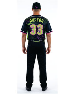 Maillot de baseball vierge pour homme à manches courtes en polyester anti-humidité, uniforme d'équipe avec impression sérigraphiée et fermeture boutonnée XS - Product Image 4