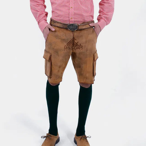 Pantalones Cortos Tradicionales Bávaros para Hombre, Diseño Personalizado, Formales, Vintage, Bordados, de Lona No Tejida, 100% Algodón - Product Image 3