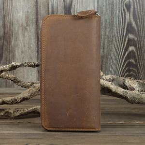 Portefeuille long en cuir avec pochette pour téléphone Pochette longue véritable pour hommes femmes Vintage MBF-0781 - Product Image 3