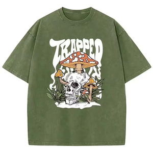 Custom Acid Wash Oversized Graphic <b>T</b> Shirt Premium Quality DTF Printing Drop Shoulder Crew Neck Half Sleeve <b>T</b> Shirt For Unisex - Product Image 2