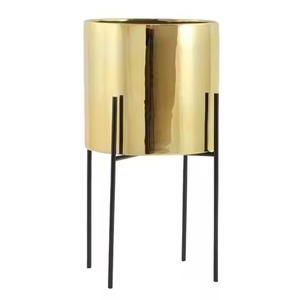 Maceta Metálica Moderna para Jardín, Maceta Decorativa para Plantas de Exterior, Contenedor para Flores, Decoración de Jardín - Product Image 6