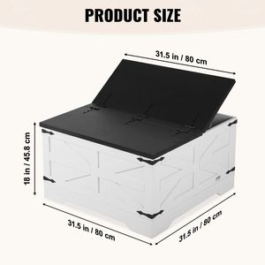 31.5\" Farmhouse-Style Wooden <b>Rustic</b> Cocktail <b>Table</b> Hinged Square <b>Coffee</b> <b>Table</b> with Large Storage Compartment for Living Room - Product Image 6