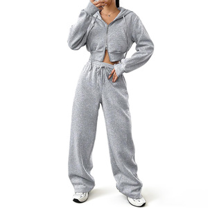 Ensemble sweat-shirt et pantalon de survêtement unisexe personnalisé pour l'hiver, de haute qualité, en molleton 100% coton, respirant, tissu écologique - Product Image 3