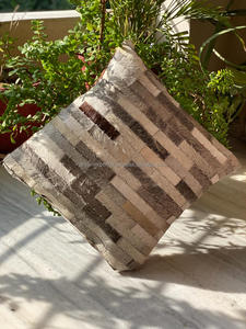 New Stylish <b>Sofa</b> Pillow Vintage Genuine Cowhide Cushion <b>Covers</b> 19" Handmade Art Home Cases Decorative Embroidery Cushion Arts - Product Image 3