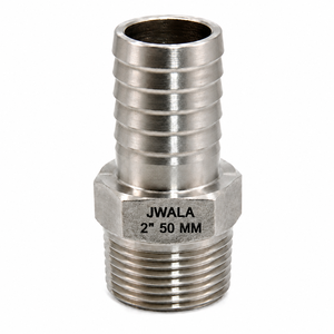 Raccord de tuyau hydraulique en acier inoxydable de précision 50 mm (2 pouces) avec filetage hexagonal mâle pour ligne de fluide - Product Image 3