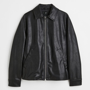 Wholesale Soft Faux Leather <b>Jacket</b> for Men High Quality Outdoor Popular Fashion <b>Lined</b> Zipper Men's Leather <b>Jacket</b> RL-LJ-255 - Product Image 5