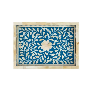 Customizable Classic Bone Inlay Serving <b>Tray</b> Best Quality for Food Serving <b>Kitchen</b> Home Hotel Customizable Classic Serving <b>Tray</b> - Product Image 5