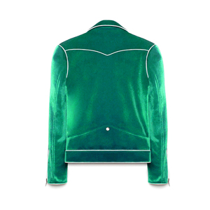 Veste de costume élégante en velours unisexe, col montant, design moderne, hiver, classique, formelle, logo frontal - Product Image 2