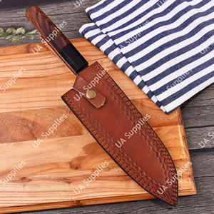 Couteau de chef Santoku japonais forgé en acier inoxydable 12C27, vintage, professionnel, 7 pouces, manche en bois de rose naturel G10, ambidextre - Product Image 5