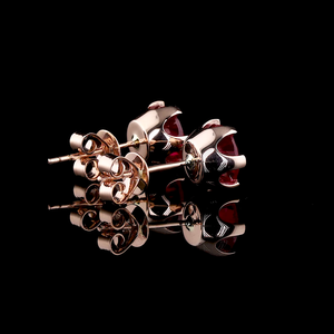 Pendientes de Oro Rosa de 14K con Diamante Cultivado en Laboratorio, Corte Redondo, 2.00 CTW, Certificados por IGI, Joyería Fina Clásica para Mujer - Product Image 2