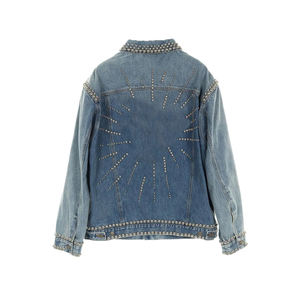 Chaqueta de Mezclilla Personalizada para Hombre, sin Capucha, con Cuello Alto, Detalle de Botones con Logotipo Frontal, Diseño Impreso, Talla y Logotipo Personalizables - Product Image 6