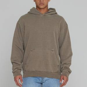 Sudadera con Capucha de Algodón Grueso Estilo Vintage, con Bolsillo para Logotipo Personalizado, 400 GSM, Tallas Grandes, Fabricante de Moda ODM OEM - Product Image 2