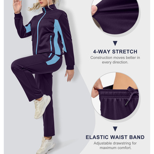 Women's <b>Sets</b> Custom Logo Tracksuit Two-piece Outdoors Joggers Breathable Quick Dry Fleece Training Wear Jogging <b>Set</b> For Women's - Product Image 5