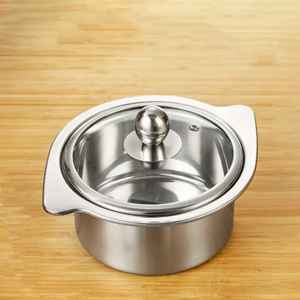 Mini Cacerola de Acero Inoxidable con Tapa, Olla Pequeña para Cocinar, Olla para Sopa y Leche, Compatible con Inducción y Gas - Product Image 1