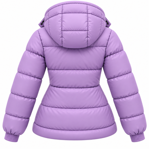 Chaqueta Acolchada Personalizada para Mujer, Ropa de Invierno, Chaqueta con Capucha, Chaqueta Acolchada con Cuello Alto, Color Sólido, Chaqueta Acolchada Personalizada para Mujer - Product Image 2