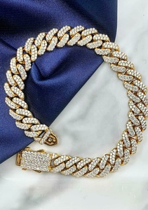 Chaîne de tennis fantaisie Bijoux personnalisés de qualité supérieure Or blanc/jaune/rose 14 carats Chaîne de tennis en diamants ronds de laboratoire de 3mm et 4mm - Product Image 5