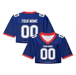 Bulk Custom Men's 100% Polyester Mesh Crop Jersey High Quality Streetwear Vintage Short Sleeve Jerseys - Product Image 6