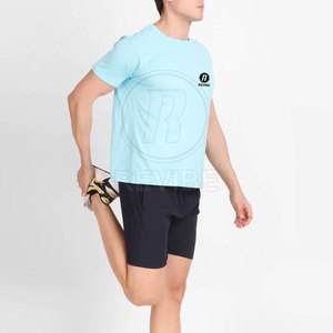 เสื้อยืดลำลองผู้ชายคุณภาพสูง น้ำหนักเบา สีพื้น ผ้าฝ้าย 100% พร้อมสีที่ปรับแต่งได้ และผ้าแคนวาสระบายอากาศ - Product Image 4