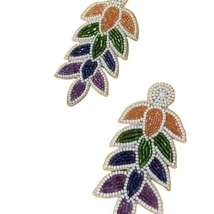 ต่างหูหลากสีสำหรับผู้หญิง ต่างหูประดับลูกปัดหลากหลายแบบ ต่างหูสำหรับงานเทศกาลและงานปาร์ตี้ ราคาดีที่สุด ต่างหูประดับลูกปัด - Product Image 1