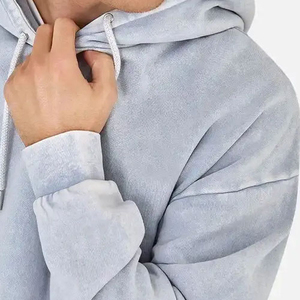Sudadera con Capucha Extra Grande para Hombre, Color Sólido, Algodón French Terry, Estilo Casual para Otoño, Diseño con Bolsillos, Corte Regular, Estilo Tejido - Product Image 6
