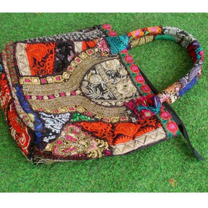Sac fourre-tout hobo en coton épais pour femme avec broderie – Sac à main élégant et durable - Product Image 6