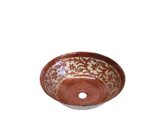 Lavabo de Cobre Moderno para Encimera, Diseño Interior Minimalista para Baño, Proyecto de Mejora de Decoración para el Hogar, Elegante y Lujoso - Product Image 2