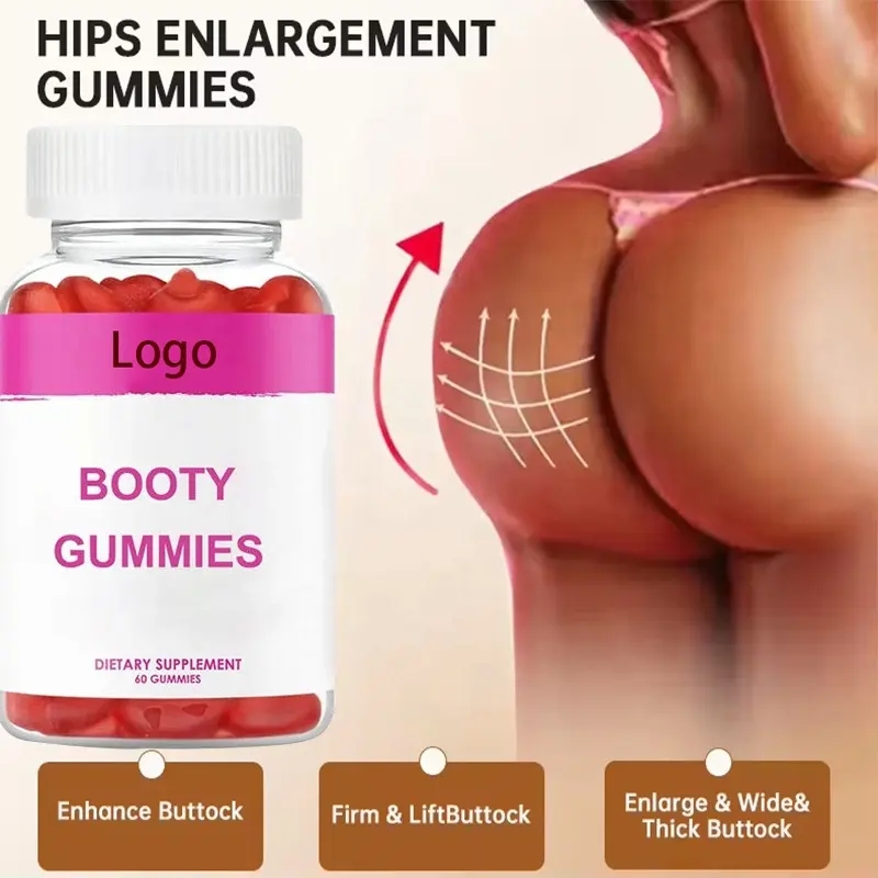 Vegan Maca Original Gummy Candy Food Supplement for Buttock Breast Enhancement Private Label Butt Enhancement for Men