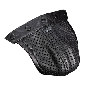 Pochette en cuir perforé pour homme, respirante, en cuir premium, accessoire de lingerie fetish, tenue de club - Product Image 5