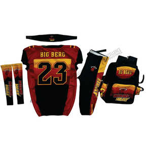 ชุดยูนิฟอร์มอเมริกันฟุตบอลคุณภาพดีที่สุด สะท้อนแสง ระบายอากาศได้ดี ออกแบบเองได้ ผลิตตามสั่ง MOQ ต่ำสุด 100% โพลีเอสเตอร์ - Product Image 3