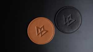 Luxury Square Genuine Leather Coasters Set Custom Debossed Logo Premium Desk Protector Cup Mats Manufacturer LC-0060 - Product Image 4