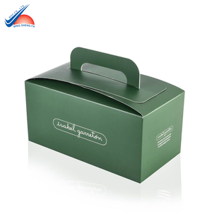 Caja de papel impresa personalizada para panadería con asa | Caja de embalaje de galletas ecológica - Product Image 3