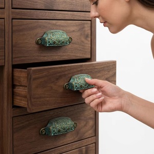Cast Iron Industrial Square Adjustable Cabinet Handle and Knob-Eco-Friendly Easy Installation for <b>Kitchen</b> Dresser Cabinet - Product Image 2