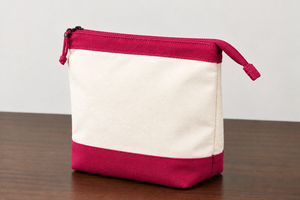 Pochette cosmétique en toile de coton violet foncé, écologique, à fermeture éclair, pour maquillage, réutilisable, portable, de voyage, de capacité moyenne - Product Image 6